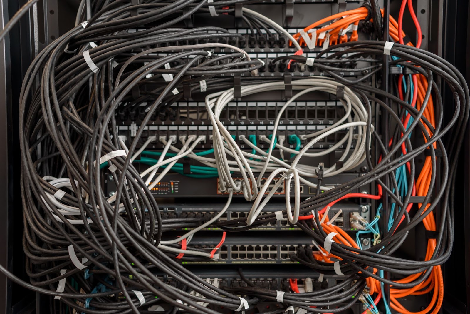 vast amount of wires showing that organization is crucial for your cabling systems